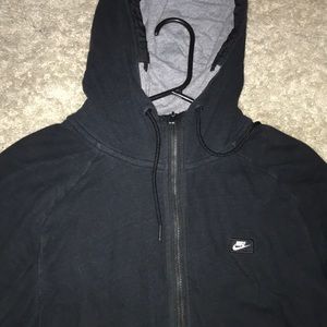 Black and grey Nike zip up, size XL